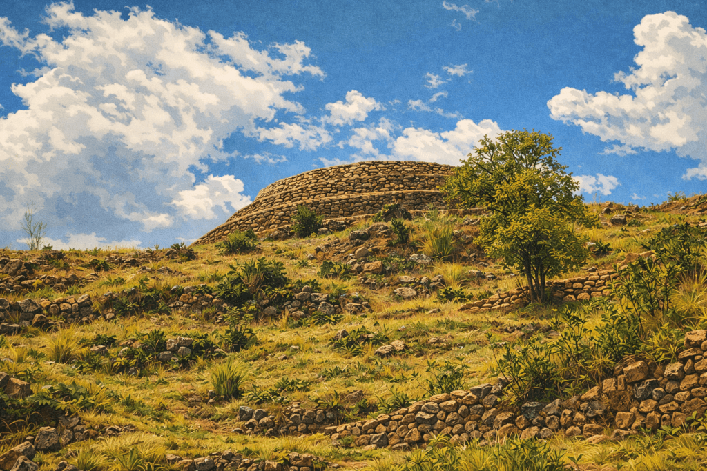 piramide circular de kallachaka vista cenital