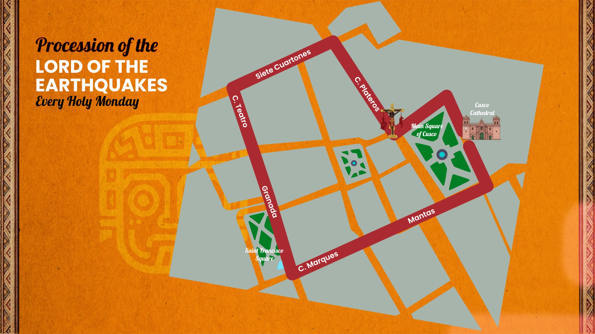 ruta-procesion-senhor-de-los-temblores-wiratrips-cebonce-create_EN mapa de la ruta tomada por el señor de los temblores durante su procesión en la ciudad del Cusco cada lunes Santo