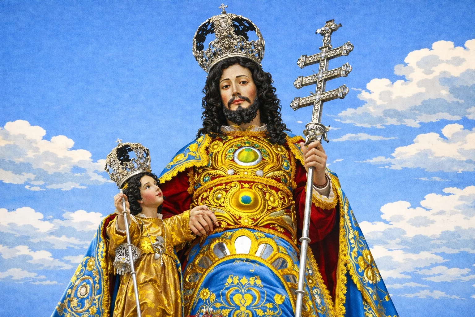 imagen del patrono san josé, imagen de su escultura en cusco