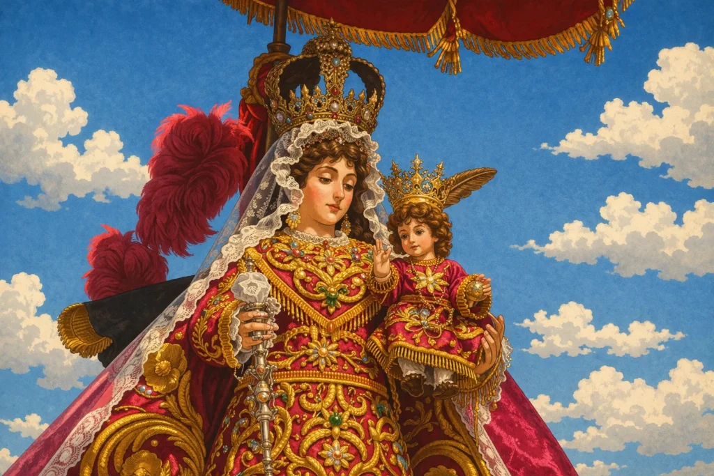 representación de la virgen de los remedios en cusco