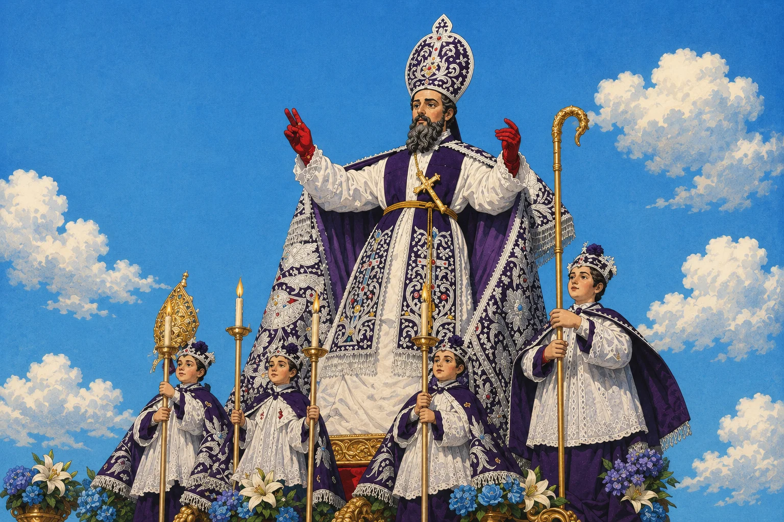 imagen representativa del santo san blas en la ciudad del cusco